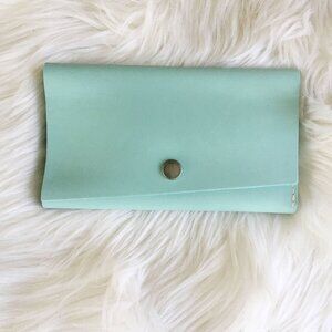 Portland Leather Goods Mint Green Leather Rancher Wallet New